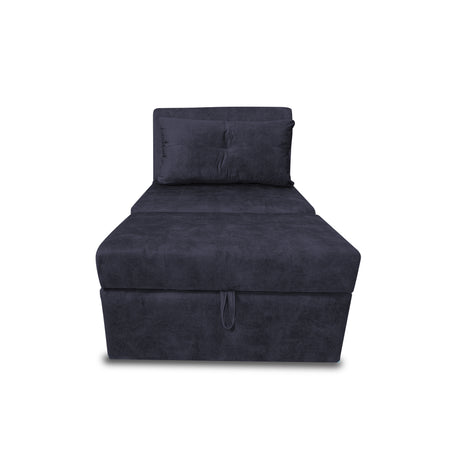Silla Poltrona Reclinable Dorian Grafito 100x75cm de Un Puesto con Bolsillos y Reposapiés - SOFAS Y POLTRONAS | Bylmo
