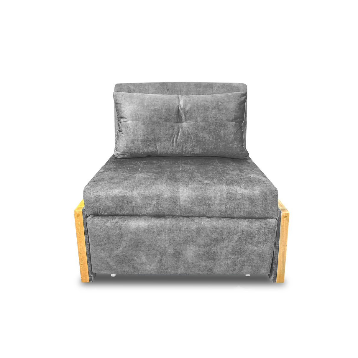 Silla Poltrona Reclinable Dorian Gris 100x75cm de Un Puesto con Bolsillos y Reposapiés - SOFAS Y POLTRONAS | Bylmo