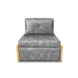 Silla Poltrona Reclinable Dorian Gris 100x75cm de Un Puesto con Bolsillos y Reposapiés - SOFAS Y POLTRONAS | Bylmo