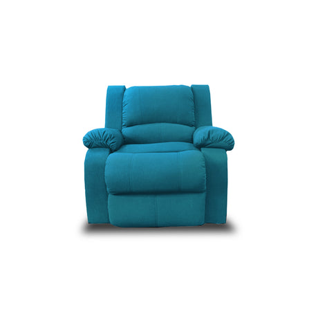 Silla Poltrona Reclinable Manual Reclinomatic Turquesa 90x102cm con Reposapiés - SOFAS Y POLTRONAS | Bylmo