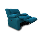 Silla Poltrona Reclinable Manual Reclinomatic Turquesa 90x102cm con Reposapiés - SOFAS Y POLTRONAS | Bylmo