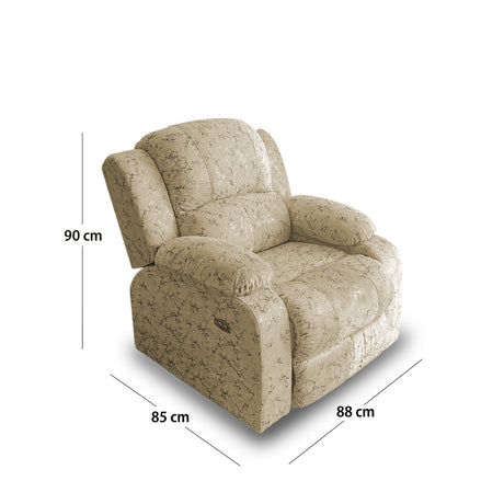Silla Poltrona Reclinable Manual Reclinomatic Beige 90x102cm con Reposapiés - SOFAS Y POLTRONAS | Bylmo