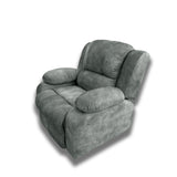 Silla Poltrona Reclinable Manual Reclinomatic Gris 90x102cm con Reposapiés - SOFAS Y POLTRONAS | Bylmo