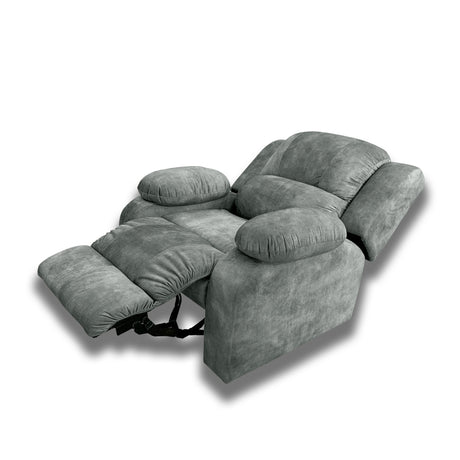 Silla Poltrona Reclinable Manual Reclinomatic Gris 90x102cm con Reposapiés - SOFAS Y POLTRONAS | Bylmo