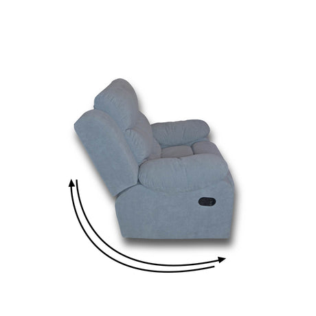 Poltrona Mecedora Reclinable Manual Reclinomatic Gris 90x105cm Giratoria - SOFAS Y POLTRONAS | Bylmo