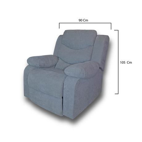 Poltrona Mecedora Reclinable Manual Reclinomatic Gris 90x105cm Giratoria - SOFAS Y POLTRONAS | Bylmo
