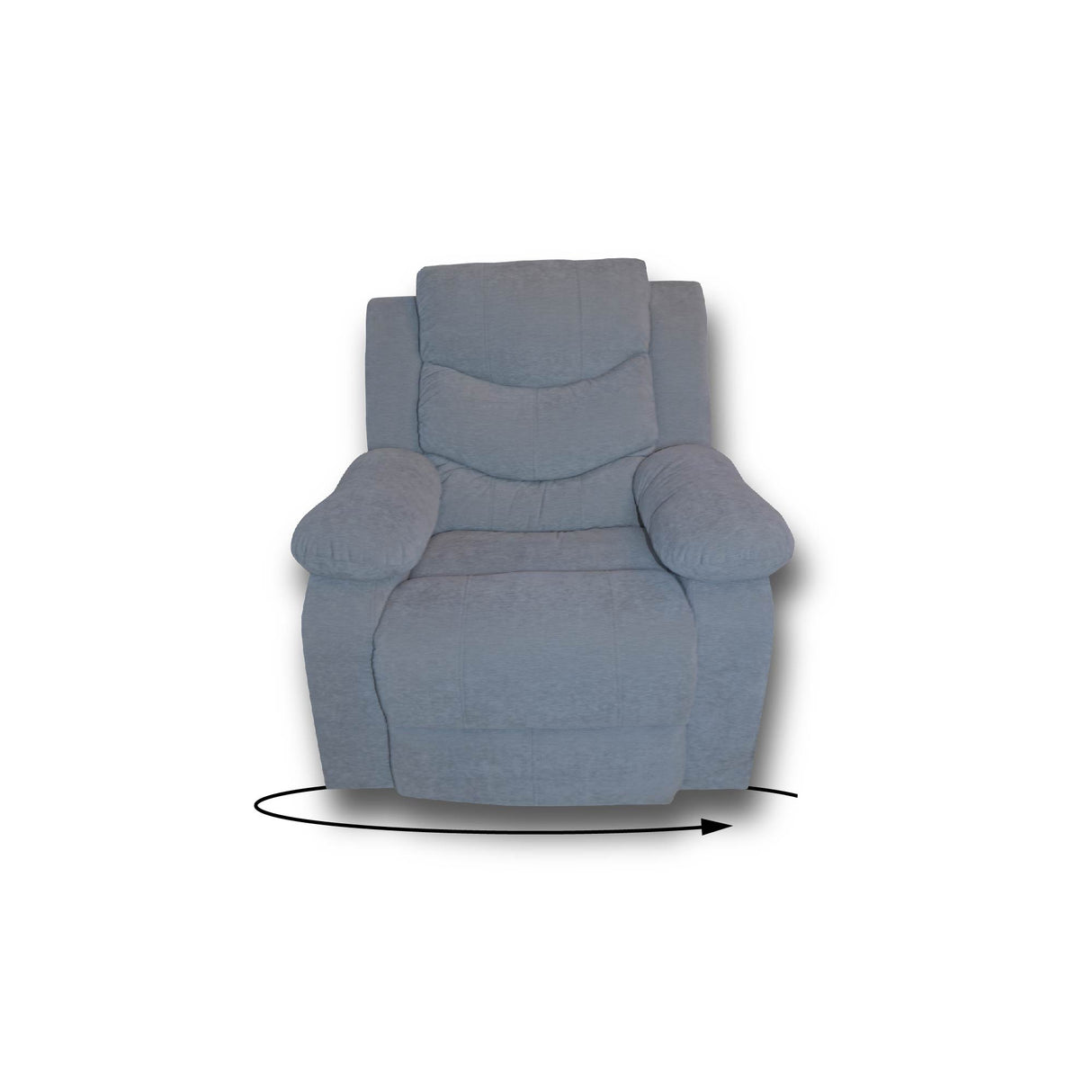 Poltrona Mecedora Reclinable Manual Reclinomatic Gris 90x105cm Giratoria - SOFAS Y POLTRONAS | Bylmo