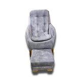 Poltrona Mecedora Paris Gris 68x102cm con Puff - SOFAS Y POLTRONAS | Bylmo