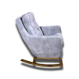 Poltrona Mecedora Paris Gris 68x102cm con Puff - SOFAS Y POLTRONAS | Bylmo