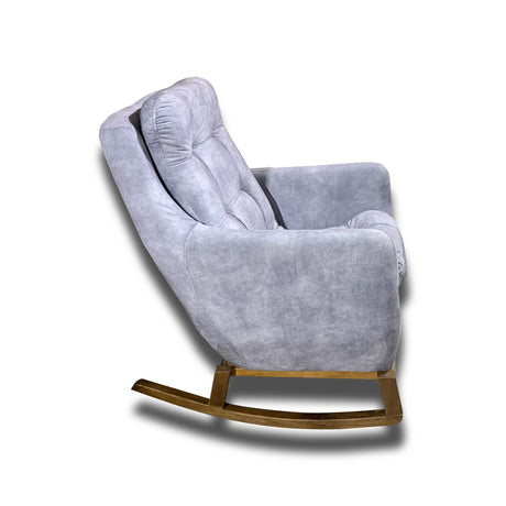 Poltrona Mecedora Paris Gris 68x102cm con Puff - SOFAS Y POLTRONAS | Bylmo