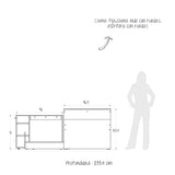 Cama Nido Lia Caramelo 96x83cm con Escritorio para Cama Sencilla y sin Colchones - CAMAS | Bylmo