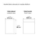 Mueble para Lavamanos Flotante Essential Soder 40x48cm con Lavamanos Eco y con Un Cajón - MUEBLES PARA LAVAMANOS | Bylmo