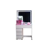 Tocador con Espejo Jazmin Blanco 90x165cm con Cuatro Cajones - TOCADORES | Bylmo
