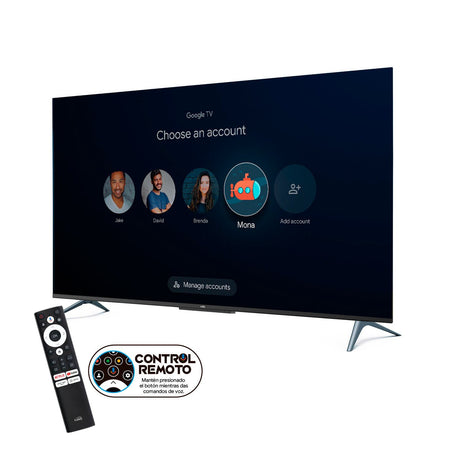 Televisor Smart 55 Pulgadas 4K QLED Negro 122.6x76.59cm con WIFI Integrado y Bluetooth - TELEVISORES | Bylmo