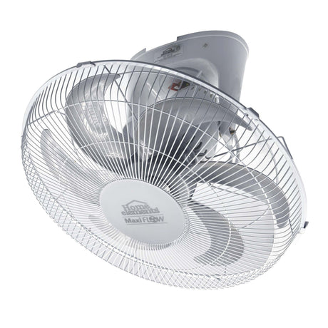 Ventilador de Órbita MaxiFlow Blanco y Gris 51x36cm de Tres Velocidades con Oscilación - VENTILADORES | Bylmo