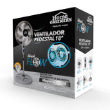 Ventilador de Piso MaxiFlow Elite Gris 49x130cm de Tres Velocidades con Oscilación - VENTILADORES | Bylmo