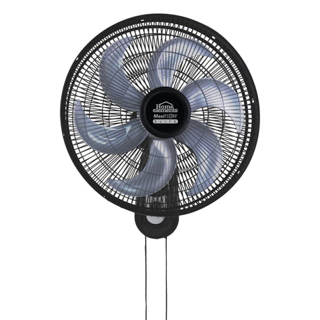 Ventilador de Pared MaxiFlow Elite Negro 37x56cm de Tres Velocidades con Oscilación - VENTILADORES | Bylmo
