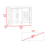 Bar Bajo Berkley Plomo y Fresno Europeo 100x77cm con Ocho Portacopas y Seis Portabotellas - BARES | Bylmo