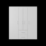 Closet Bariloche Blanco 177.9x50.4cm con Dos Cajones Tres Entrepaños y con Diez Compartimiento - CLOSETS | Bylmo