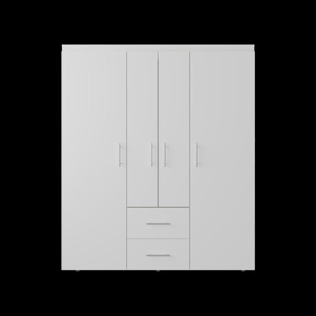 Closet Bariloche Blanco 177.9x50.4cm con Dos Cajones Tres Entrepaños y con Diez Compartimiento - CLOSETS | Bylmo
