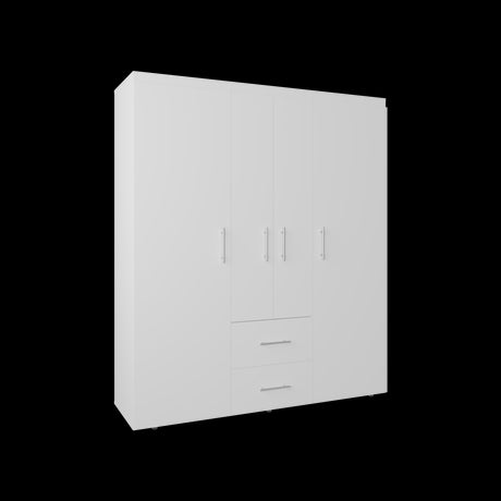 Closet Bariloche Blanco 177.9x50.4cm con Dos Cajones Tres Entrepaños y con Diez Compartimiento - CLOSETS | Bylmo