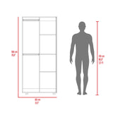 Closet Tera Blanco 180x48cm con Tres Entrepaños y con Seis Compartimiento - CLOSETS | Bylmo