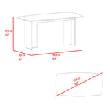 Comedor Rectangular Bankok Fresno Europeo 156x75.6cm Para Cuatro Puestos sin Sillas - COMEDORES | Bylmo
