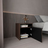 Mesa de Noche Bigaf Milan y Wengue 54.1x42.3cm con Dos Compartimientos - MESAS DE NOCHE | Bylmo