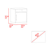 Mesa de Noche Bigaf Milan y Wengue 54.1x42.3cm con Dos Compartimientos - MESAS DE NOCHE | Bylmo