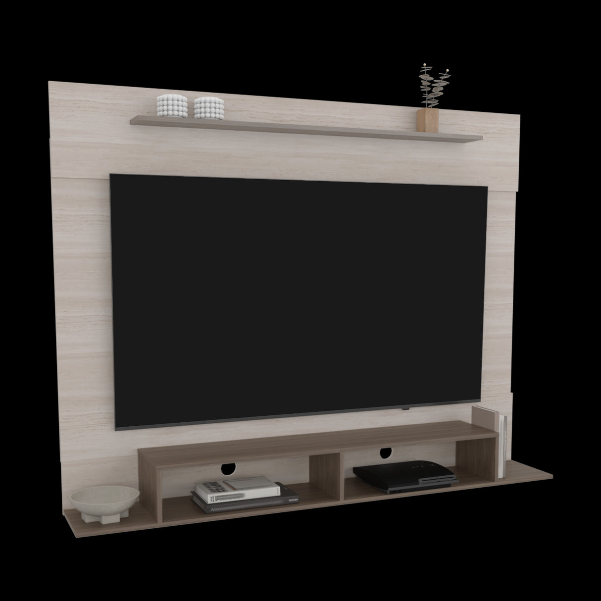 Panel de TV Montana Milan y Tivoli 141x30cm Para TV Hasta 75 Pulgadas Flotante - MUEBLES DE TV | Bylmo