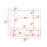 Panel de TV Bigaf Milan y Wengue 145.6x38cm Para TV Hasta 60 Pulgadas Flotante - MUEBLES DE TV | Bylmo