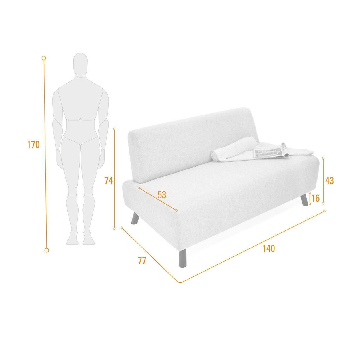 Sofá Manhattan Plata 140x74cm de Dos Puestos - SOFAS Y POLTRONAS | Bylmo