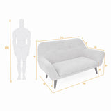 Sofá Lincoln Beige 143x80cm de Dos Puestos con Apoya Brazos - SOFAS Y POLTRONAS | Bylmo