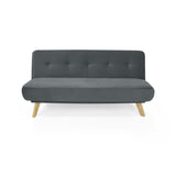 Sofá Cama Charlotte Gris 182x85cm de Tres Puestos Reclinable - SOFAS Y POLTRONAS | Bylmo