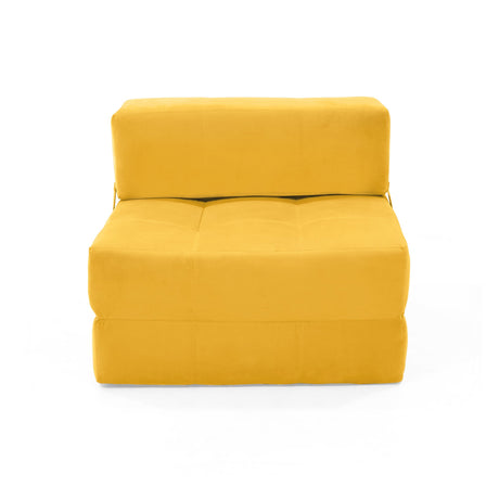Sofá Cama Felton Mostaza 102x78cm de Un Puesto Reclinable Resistente a Rasguños - SOFAS Y POLTRONAS | Bylmo