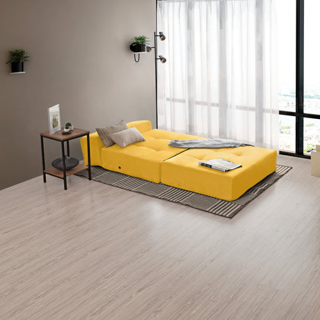 Sofá Cama Felton Mostaza 102x78cm de Un Puesto Reclinable Resistente a Rasguños - SOFAS Y POLTRONAS | Bylmo