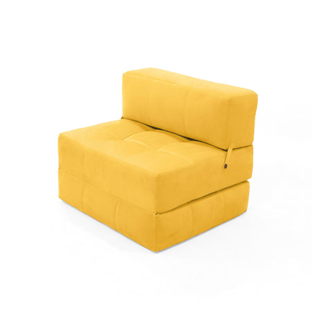 Sofá Cama Felton Mostaza 102x78cm de Un Puesto Reclinable Resistente a Rasguños - SOFAS Y POLTRONAS | Bylmo