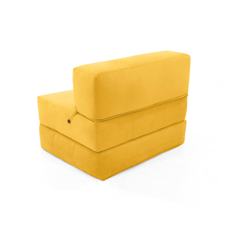 Sofá Cama Felton Mostaza 102x78cm de Un Puesto Reclinable Resistente a Rasguños - SOFAS Y POLTRONAS | Bylmo