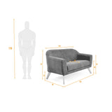 Sofá Thor Indigo 145x82cm de Dos Puestos con Apoya Brazos Resistente a Rasguños - SOFAS Y POLTRONAS | Bylmo