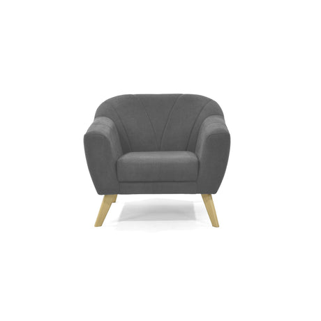 Poltrona Thor Gris 95x82cm de Un Puesto con Apoya Brazos - SOFAS Y POLTRONAS | Bylmo