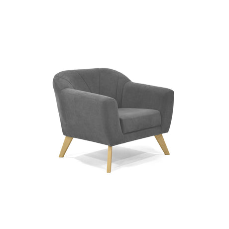 Poltrona Thor Gris 95x82cm de Un Puesto con Apoya Brazos - SOFAS Y POLTRONAS | Bylmo