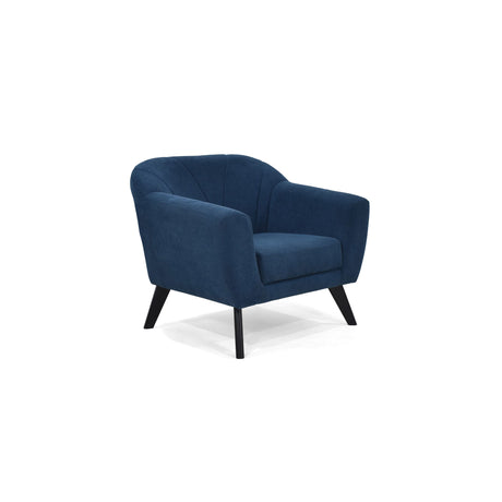 Sala Thor Indigo y Blanco 145x82cm de Tres Puestos con Apoya Brazos y Mesa de Centro - SOFAS Y POLTRONAS | Bylmo