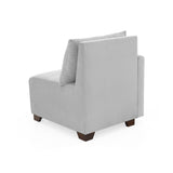 Poltrona Modular Alcala Plata 70x80cm de Un Puesto con Apoya Brazos Derecho - SOFAS Y POLTRONAS | Bylmo