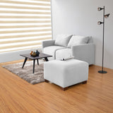 Poltrona Modular Alcala Plata 70x80cm de Un Puesto con Apoya Brazos Izquierdo - SOFAS Y POLTRONAS | Bylmo