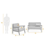 Sala Segovia Plata 116x76cm de Tres Puestos con Apoya Brazos Resistente a Rasguños - SOFAS Y POLTRONAS | Bylmo