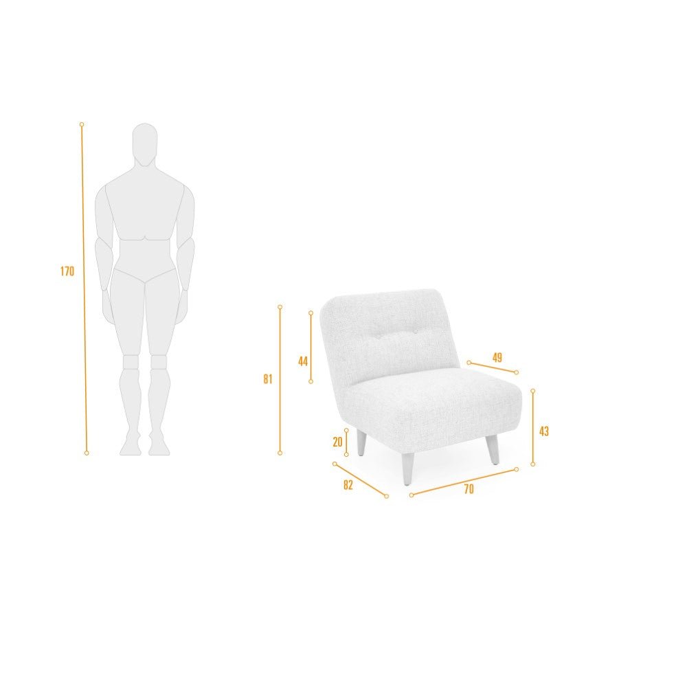 Poltrona Baltimore Mostaza 70x81cm de Un Puesto - SOFAS Y POLTRONAS | Bylmo