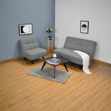 Sala Baltimore Gris 122x81cm de Tres Puestos con Mesa de Centro - SOFAS Y POLTRONAS | Bylmo