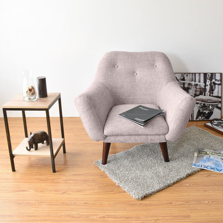 Poltrona Lincoln Rosa 86x80cm de Un Puesto con Apoya Brazos - SOFAS Y POLTRONAS | Bylmo