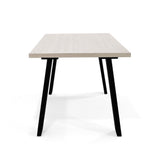 Comedor Rectangular Soho Bali y Matiz Negro 138x74cm De Seis Puestos sin Sillas - COMEDORES | Bylmo