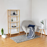Estantería Brooklyn Blanco y Matiz Natural 62x146cm con Cinco Entrepaños - BIBLIOTECAS Y ESTANTERIAS | Bylmo